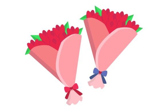Elegant Wedding Flower Bouquet Vector Art for Your Designs