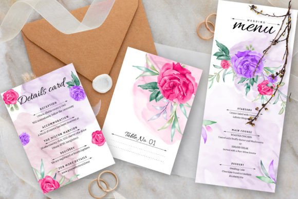 Embrace Romance with Watercolor Floral Wedding Graphics