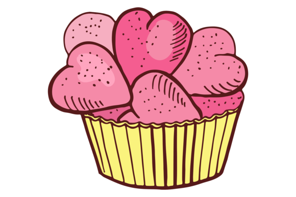 Heart Shape Candies Doodle: A Sweet Touch for Wedding Design