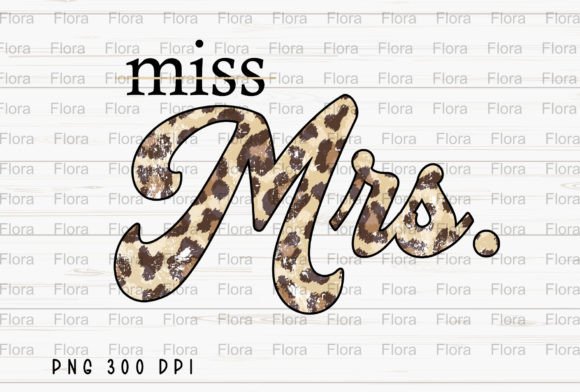 Miss to Mrs Leopard Bride Wedding PNG: A Bold Bridal Design