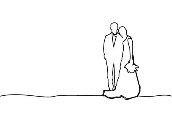 Monoline Illustration Wedding Couple: A Designer's Guide