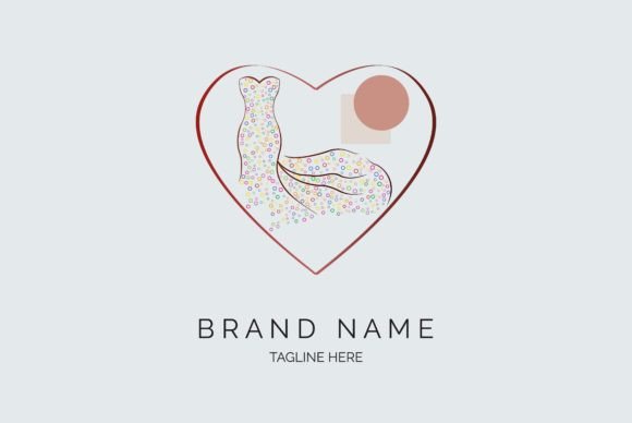 Wedding Dress Vector: Elegant Line Art for Modern Brands
